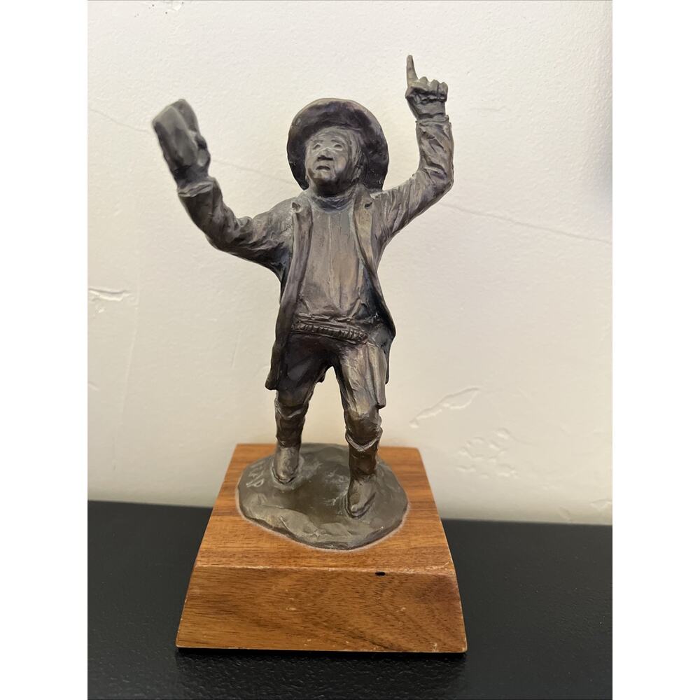 Tom Knapp Signed 1979 Street Preacher Bronze Sculpture RAP Vintage 7"